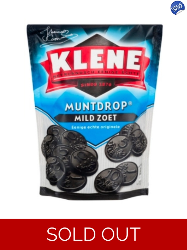 Klene Muntdrop Mild Zoet Liquorice Lightly Sweetened 甘草黑糖少甜 210 gm